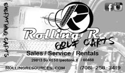 Rolling R Golf Carts.Logo